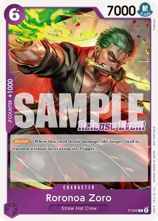 Roronoa Zoro (ST15 - ST20 Release Event Winner Pack) (P-045) - [One Piece Promotion Cards] Foil - Trinity Hobby