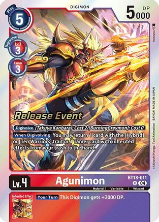 Agunimon [BT18-011] [Release Special Booster Ver.2.0 Promos] - Trinity Hobby