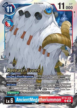 AncientMegatheriummon [BT18-028] [Release Special Booster Ver.2.0 Promos] - Trinity Hobby