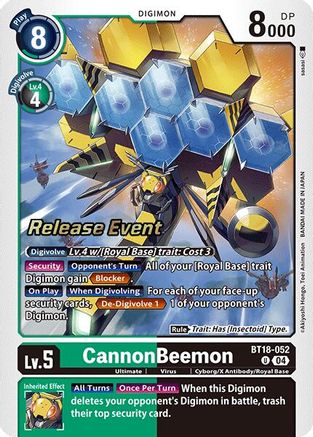 CannonBeemon [BT18-052] [Release Special Booster Ver.2.0 Promos] - Trinity Hobby