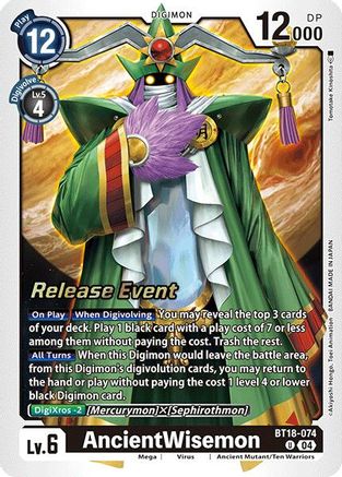 AncientWisemon [BT18-074] [Release Special Booster Ver.2.0 Promos] - Trinity Hobby