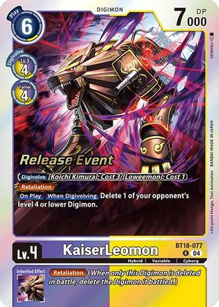 KaiserLeomon [BT18-077] [Release Special Booster Ver.2.0 Promos] - Trinity Hobby