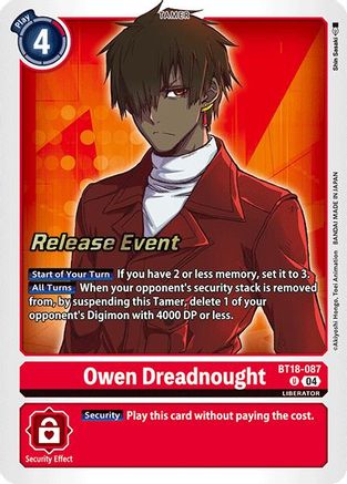 Owen Dreadnought [BT18-087] [Release Special Booster Ver.2.0 Promos] - Trinity Hobby