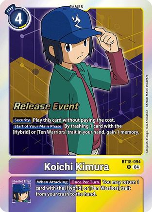 Koichi Kimura [BT18-094] [Release Special Booster Ver.2.0 Promos] - Trinity Hobby