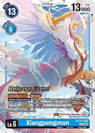 Xiangpengmon [BT19-028] [Release Special Booster Ver.2.0 Promos] - Trinity Hobby