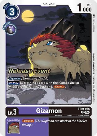 Gizamon [BT19-066] [Release Special Booster Ver.2.0 Promos] - Trinity Hobby