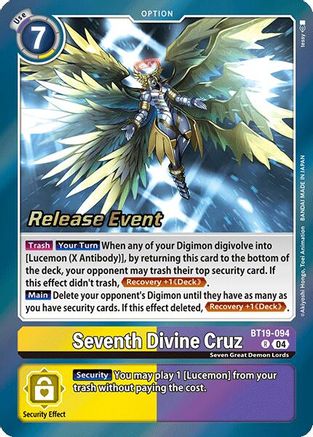 Seventh Divine Cruz [BT19-094] [Release Special Booster Ver.2.0 Promos] - Trinity Hobby