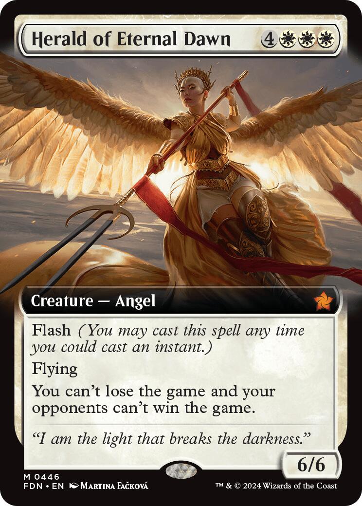 Herald of Eternal Dawn (Extended Art) [Foundations] - Trinity Hobby