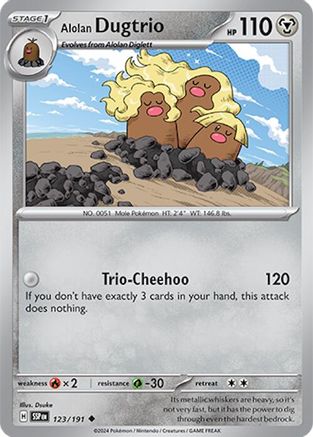 Alolan Dugtrio (123/191) [Scarlet & Violet: Surging Sparks] - Trinity Hobby