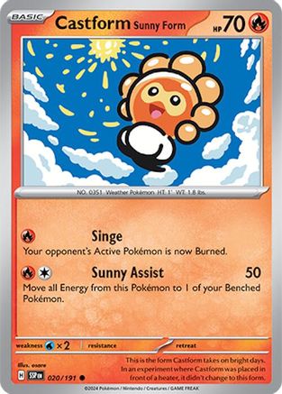 Castform Sunny Form (020/191) [Scarlet & Violet: Surging Sparks] - Trinity Hobby