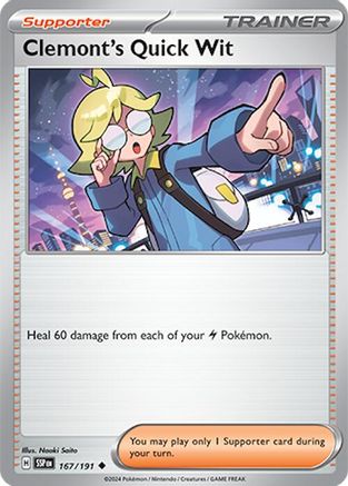 Clemont's Quick Wit (167/191) [Scarlet & Violet: Surging Sparks] - Trinity Hobby