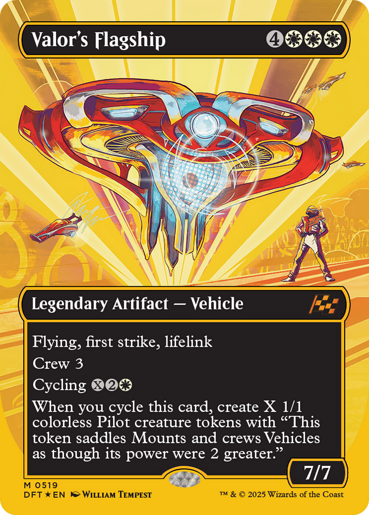 Valor's Flagship (Borderless) (First-Place Foil) [Aetherdrift] - Trinity Hobby