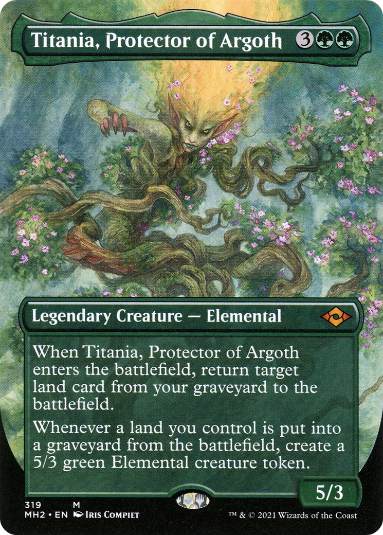 Titania, Protector of Argoth (Borderless Alternate Art) [Modern Horizons 2] - Trinity Hobby