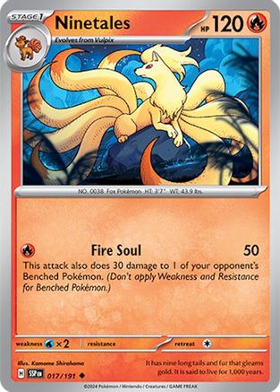 Ninetales (017/191) [Scarlet & Violet: Surging Sparks] - Trinity Hobby