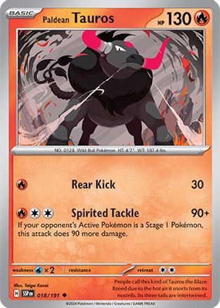 Paldean Tauros (018/191) [Scarlet & Violet: Surging Sparks] - Trinity Hobby
