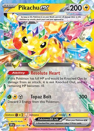 Pikachu ex (057/191) [Scarlet & Violet: Surging Sparks] - Trinity Hobby