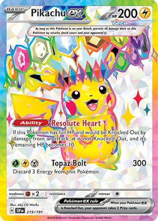 Pikachu ex (219/191) [Scarlet & Violet: Surging Sparks] - Trinity Hobby