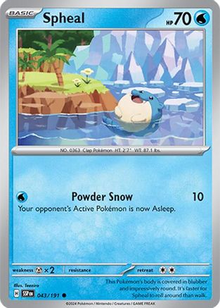 Spheal (043/191) [Scarlet & Violet: Surging Sparks] - Trinity Hobby