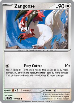 Zangoose (149/191) [Scarlet & Violet: Surging Sparks] - Trinity Hobby