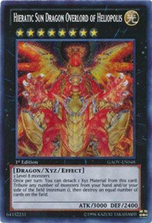 Hieratic Sun Dragon Overlord of Heliopolis [GAOV-EN048] Secret Rare - Trinity Hobby