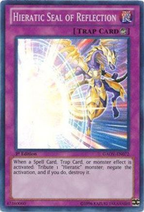 Hieratic Seal of Reflection [GAOV-EN072] Super Rare - Trinity Hobby