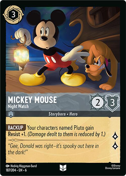 Mickey Mouse - Night Watch (187/204) [Azurite Sea] - Trinity Hobby