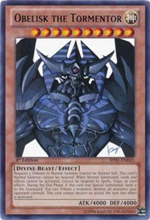 Obelisk the Tormentor [BP01-EN021] Rare - Trinity Hobby