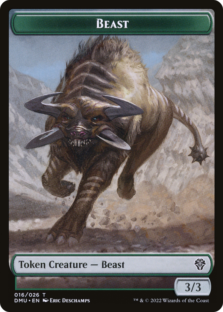 Beast  [Foil]  (DMU-016) - [Dominaria United Tokens] - Trinity Hobby