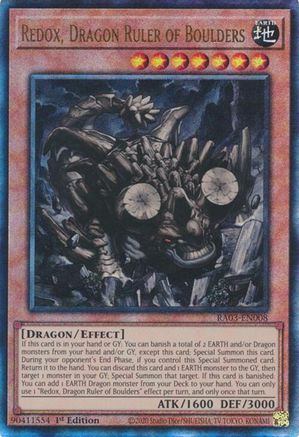 Redox, Dragon Ruler of Boulders (UTR) [RA03-EN008] Prismatic Ultimate Rare - Trinity Hobby