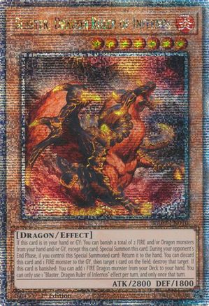 Blaster, Dragon Ruler of Infernos (Quarter Century Secret Rare) [RA03-EN010] Quarter Century Secret Rare - Trinity Hobby