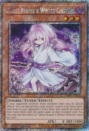 Ghost Reaper & Winter Cherries (Alternate Art) (Platinum Secret Rare) [RA03-EN014] Platinum Secret Rare - Trinity Hobby
