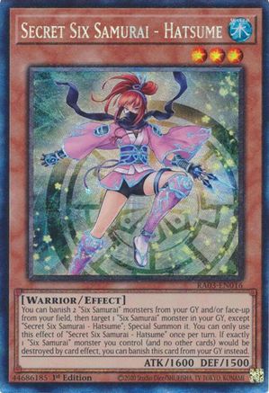 Secret Six Samurai - Hatsume (CR) [RA03-EN016] Prismatic Collector's Rare - Trinity Hobby