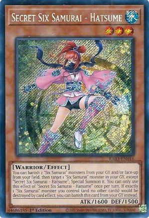 Secret Six Samurai - Hatsume (Secret Rare) [RA03-EN016] Secret Rare - Trinity Hobby