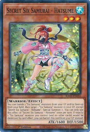 Secret Six Samurai - Hatsume [RA03-EN016] Super Rare - Trinity Hobby