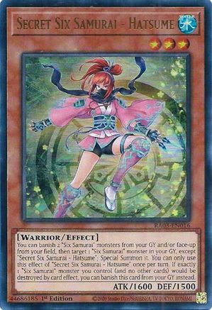 Secret Six Samurai - Hatsume (UR) [RA03-EN016] Ultra Rare - Trinity Hobby
