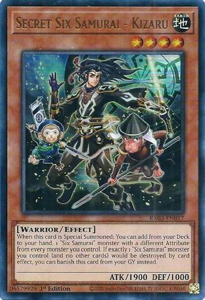 Secret Six Samurai - Kizaru (UR) [RA03-EN017] Ultra Rare - Trinity Hobby