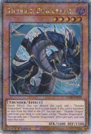Thunder Dragondark (Quarter Century Secret Rare) [RA03-EN018] Quarter Century Secret Rare - Trinity Hobby