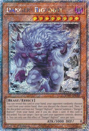 Danger! Bigfoot! (Alternate Art) (Platinum Secret Rare) [RA03-EN019] Platinum Secret Rare - Trinity Hobby