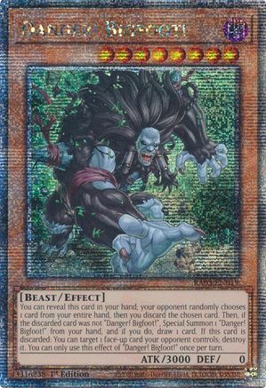 Danger! Bigfoot! (Quarter Century Secret Rare) [RA03-EN019] Quarter Century Secret Rare - Trinity Hobby