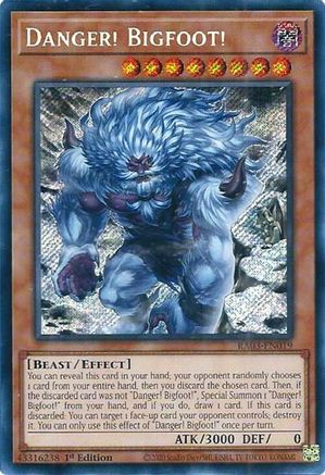 Danger! Bigfoot! (Alternate Art) (Secret Rare) [RA03-EN019] Secret Rare - Trinity Hobby
