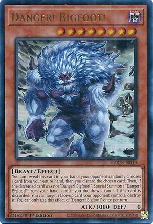 Danger! Bigfoot! (Alternate Art) (UR) [RA03-EN019] Ultra Rare - Trinity Hobby