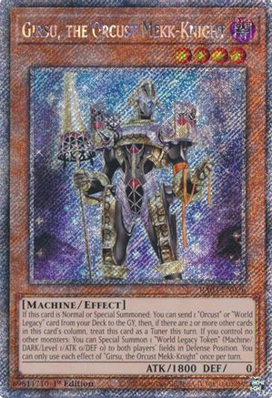 Girsu, the Orcust Mekk-Knight (Platinum Secret Rare) [RA03-EN026] Platinum Secret Rare - Trinity Hobby