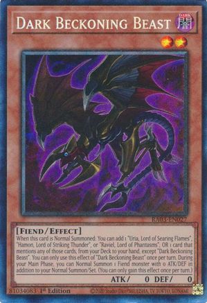 Dark Beckoning Beast (CR) [RA03-EN027] Prismatic Collector's Rare - Trinity Hobby