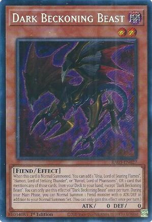 Dark Beckoning Beast (Secret Rare) [RA03-EN027] Secret Rare - Trinity Hobby