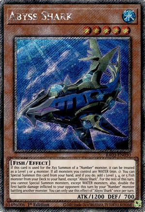 Abyss Shark (Platinum Secret Rare) [RA03-EN030] Platinum Secret Rare - Trinity Hobby