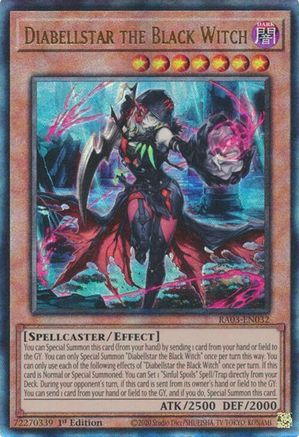 Diabellstar the Black Witch (UTR) [RA03-EN032] Prismatic Ultimate Rare - Trinity Hobby