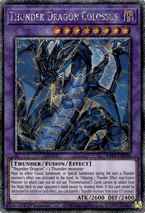 Thunder Dragon Colossus (Platinum Secret Rare) [RA03-EN036] Platinum Secret Rare - Trinity Hobby
