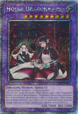 House Dragonmaid (Alternate Art) (Quarter Century Secret Rare) [RA03-EN037] Quarter Century Secret Rare - Trinity Hobby
