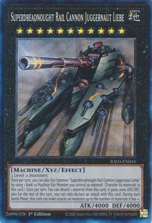 Superdreadnought Rail Cannon Juggernaut Liebe (CR) [RA03-EN041] Prismatic Collector's Rare - Trinity Hobby