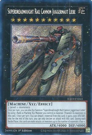 Superdreadnought Rail Cannon Juggernaut Liebe (Secret Rare) [RA03-EN041] Secret Rare - Trinity Hobby